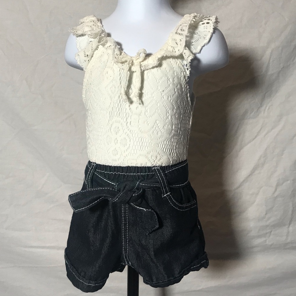 pink house crochet romper